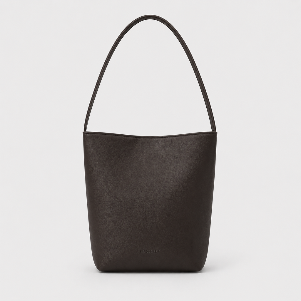 The Corner Bag in dark brown