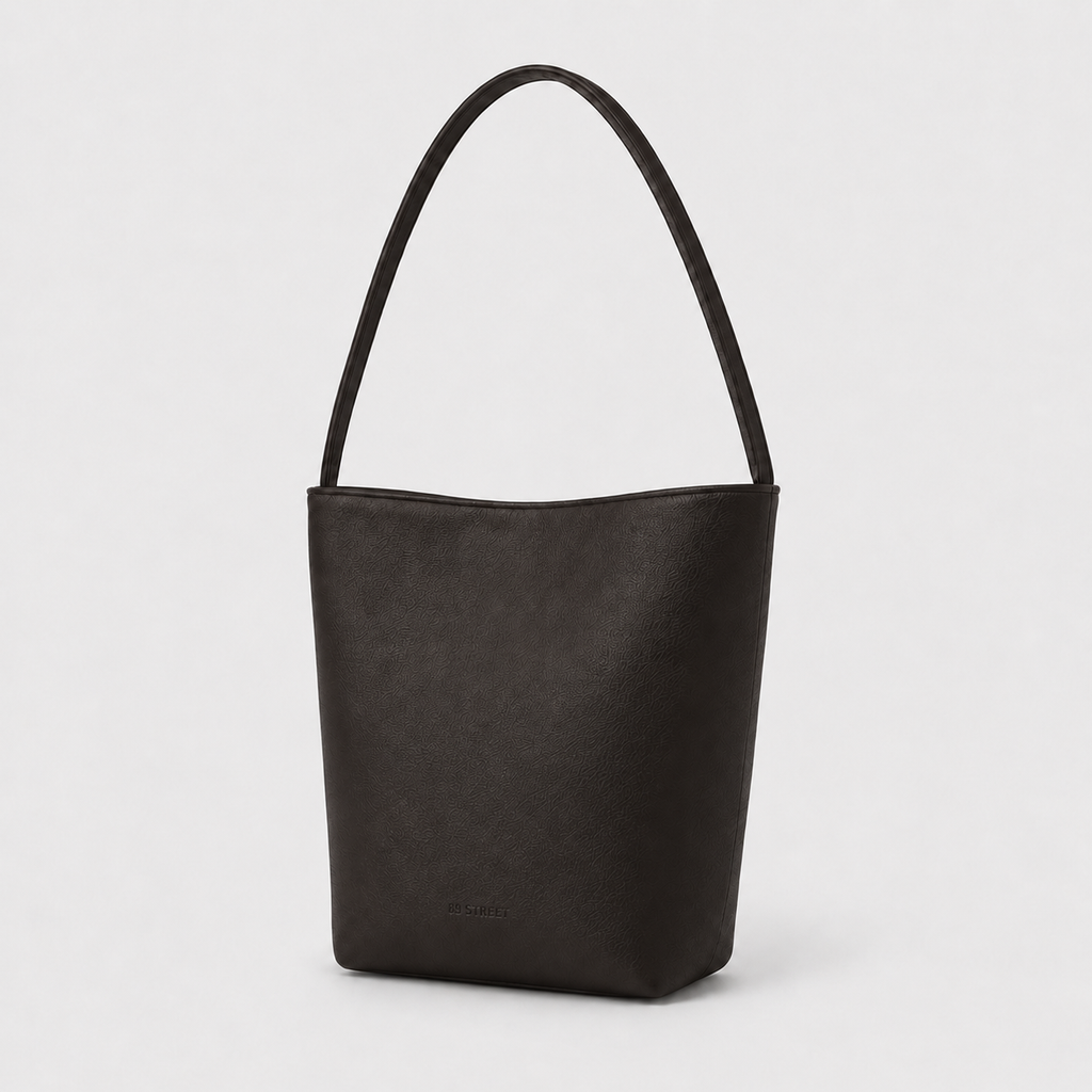 The Corner Bag in dark brown